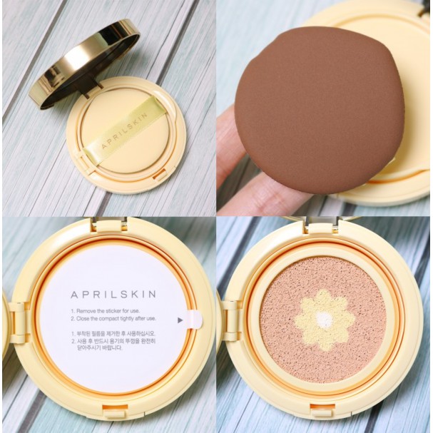 Phấn Nước Aprilskin Real Calendula Ampoule Glow Cushion SPF50+/PA++++ (13g)