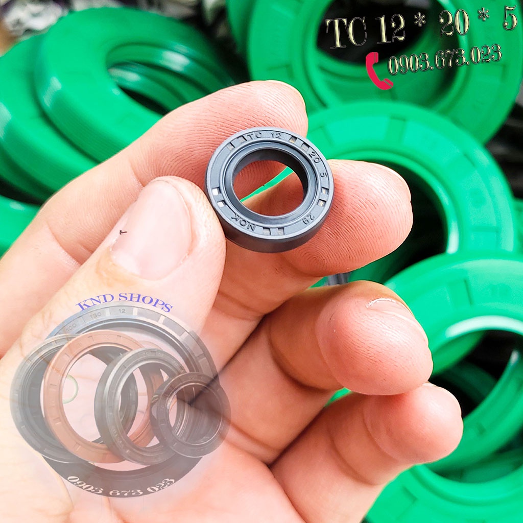 Phốt dầu NOK TC 12*20*5 & OEM TC 12*20*5, Phớt chặn nhớt trục chuyên cho phụ tùng máy rửa xe cao áp mimi | KND Shops