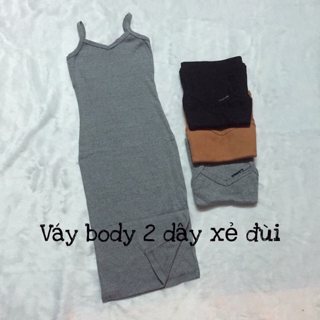 Váy Body 2 Dây Xẻ Đùi 🌸 Hàng Đẹp 🌸 VD01 | BigBuy360 - bigbuy360.vn