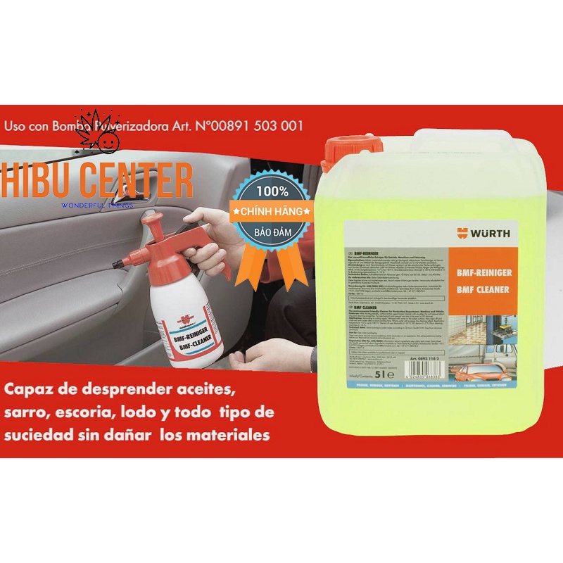 Chất Tẩy Rửa Đa Năng WURTH BMF CLEANER 08931182 5L | HIBUCENTER