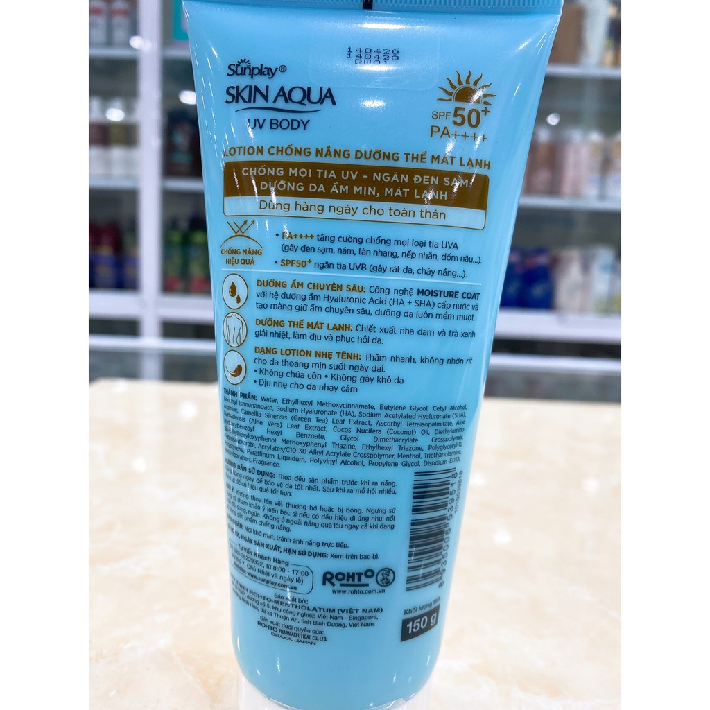 Kem Chống Nắng Body Dưỡng Thể Sunplay Skin Aqua UV Body Lotion SPF50+ PA++++ 150g