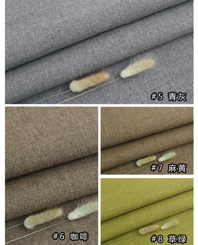 Tấm Vải Lanh Cotton Dày Dặn Trải Ghế Sofa Màu Trơn