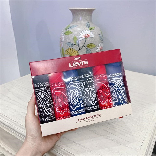 Hàng Auth] Set 6 khăn Levi's Bandanas Gift Set | Shopee Việt Nam