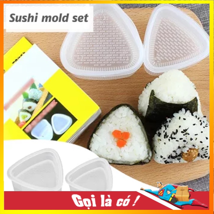 Bộ 2 Khuôn 🌺FREESHIP🌺 Làm Sushi Hình Tam Giác Tiện Dụng