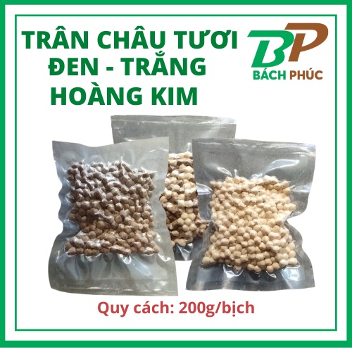 Trân Châu Đen Trân Châu Trắng Dẻo Dai - Nguyên Liệu Pha Chế Trà Sữa - Kho Pha Chế Đà Nẵng