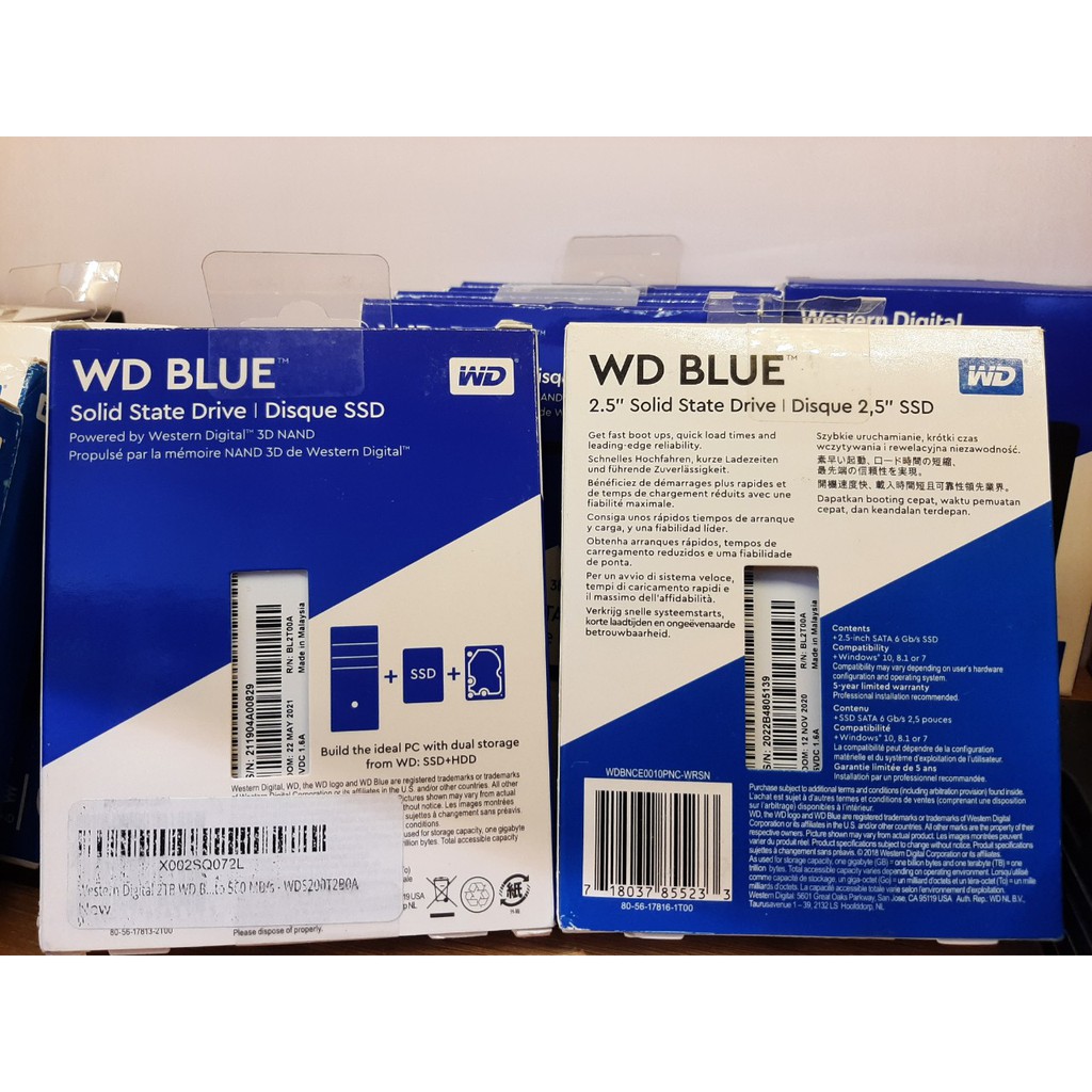 Ổ Cứng SSD 1TB 2TB WD Blue - 3D NAND 2.5 inch SATA 3 - Bảo hành 5 năm | BigBuy360 - bigbuy360.vn