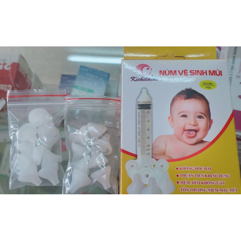 Combo 5 đầu nút sillicon vệ sinh mũi cho bé