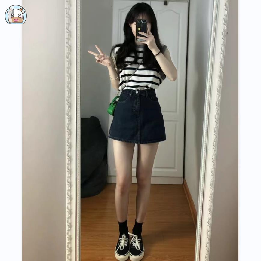 Chân Váy Chữ A Eo Cao Chống Chói Thời Trang Mùa Hè Mới