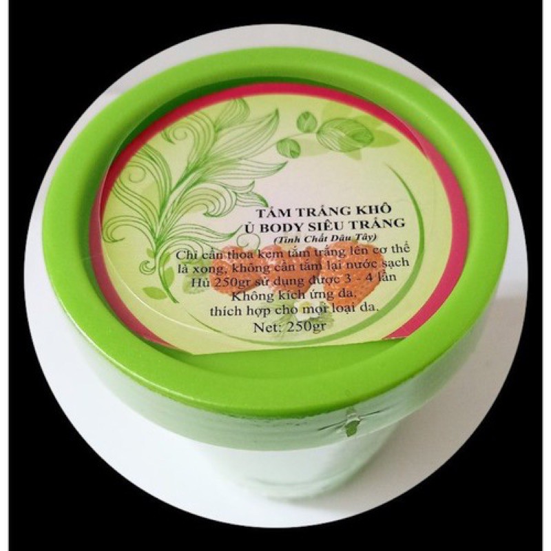 KEM Ủ BODY DÂU SIÊU TRẮNG DA TẮM KHÔ