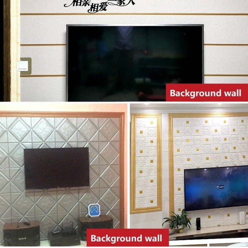 Miếng Dán Viền Tường 3D Tự Dính Chống Thấm Nước Trang Trí Nhà Cửa Chất Lượng Cao