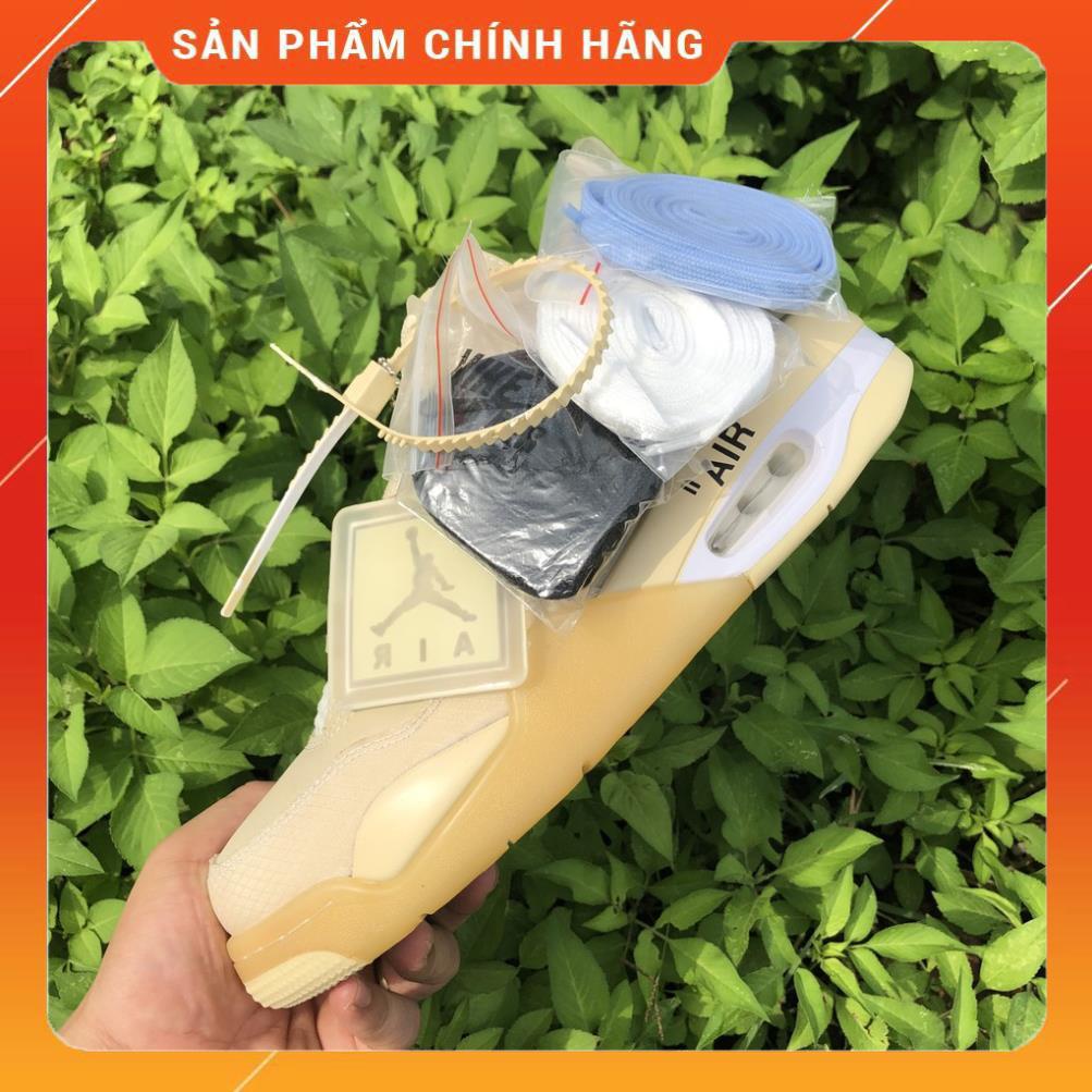 Giày Thể Thao JD4 Off White Sail màu kem tặng 3 dây kèm Full Box Bill phụ kiện [Giày Jodan 4 bản chuẩn] | BigBuy360 - bigbuy360.vn