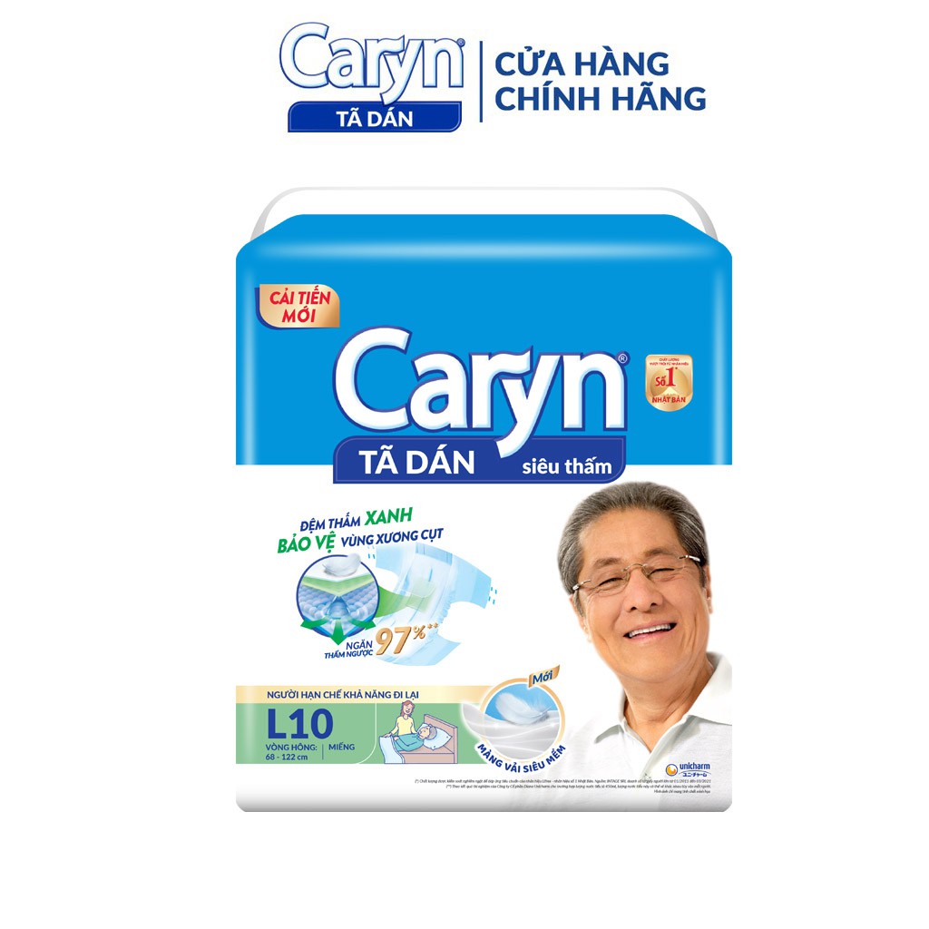 Tã/Bỉm dán người lớn Caryn gói L10