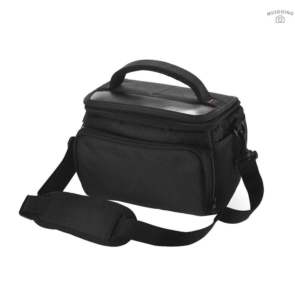 ღ  Portable Messenger Camera Bag Case Pouch with Removable Shoulder Strap Separate Pad Side Pockets Moistureproof & Shakeproof for Andoer 4K Camcorder DV Sony A7/NEX Series Canon M Series