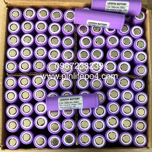 Pin sắt LifePO4 18650 3.2V 1500mAh mới 100%