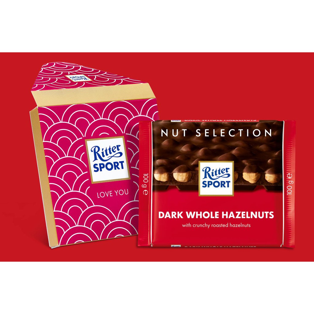 Socola Ritter Sport Dark Whole Hazelnuts 100G