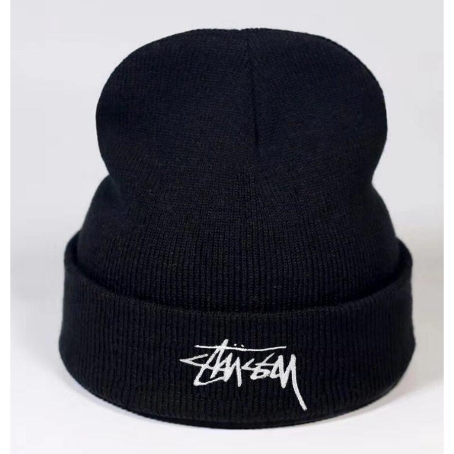 Stussy Mũ Len Trùm Đầu Màu Trơn Không Vành