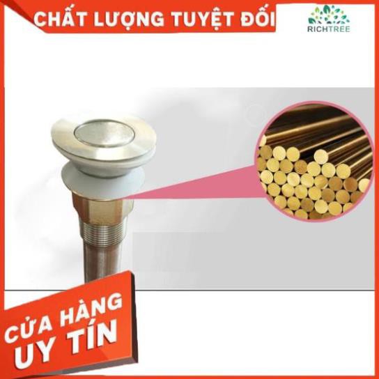Nắp Xi phông cho chậu rửa mặt lavabo chất liệu lõi đồng loại nắp ấn có lưới lọc rác chống tắc nghẽn, ngăn côn trùng