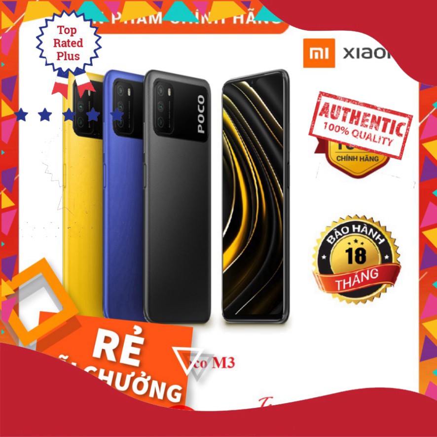 [ BẢO HÀNH 1 ĐỔI 1 ] Điện thoại Xiaomi POCO M3 (4G/64GB) – Hàng chính hãng 👍👍👍