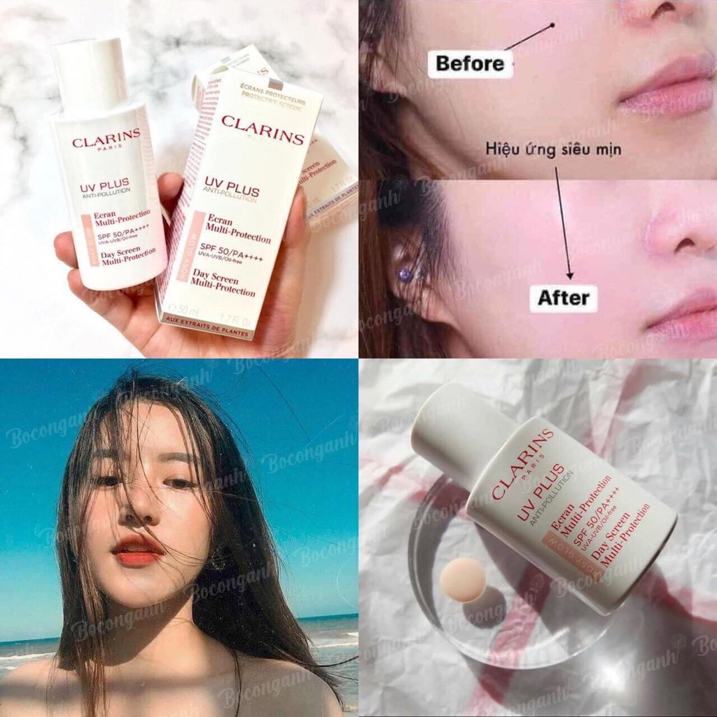 #ROSY GLOW - KEM CHỐNG NẮNG CLARINS UV PLUS ANTI-POLLUTION 50ML