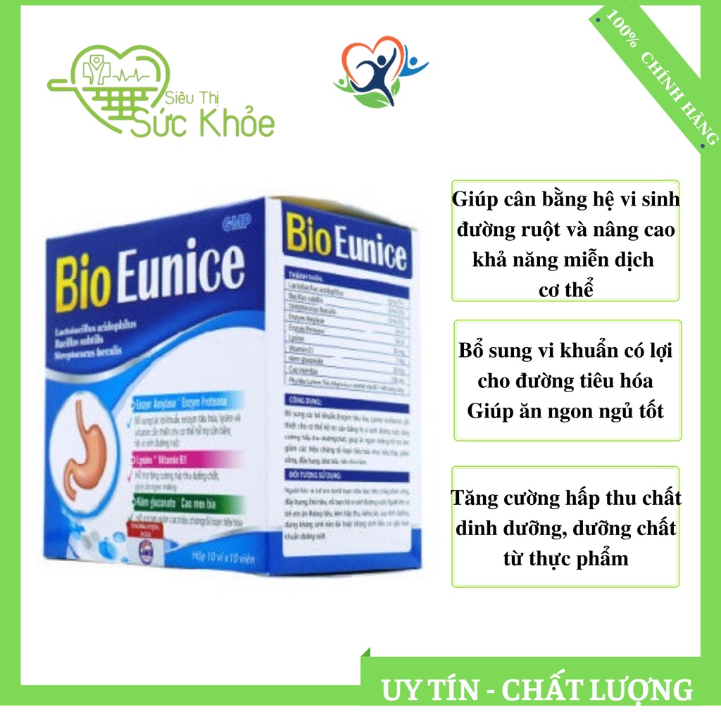 Men tiêu hoá, Men vi sinh, BIO EUNICE cân bằng hệ tiêu hoá giúp ăn ngon thích hợp cả người lớn và trẻ nhỏ