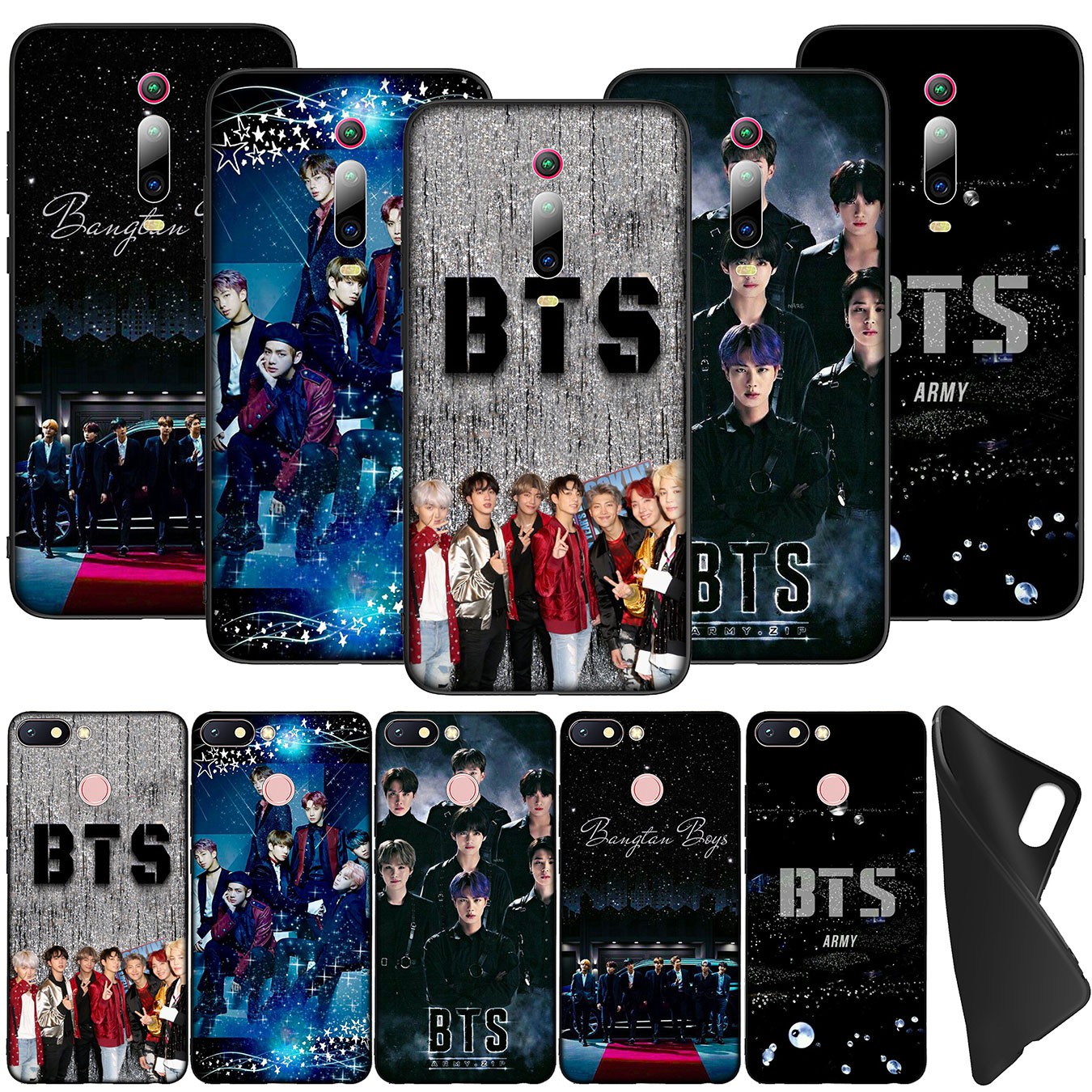 Soft Silicone iPhone 11 Pro XR X XS Max 7 8 6 6s Plus + Cover BTS Boys Kpop Phone Case