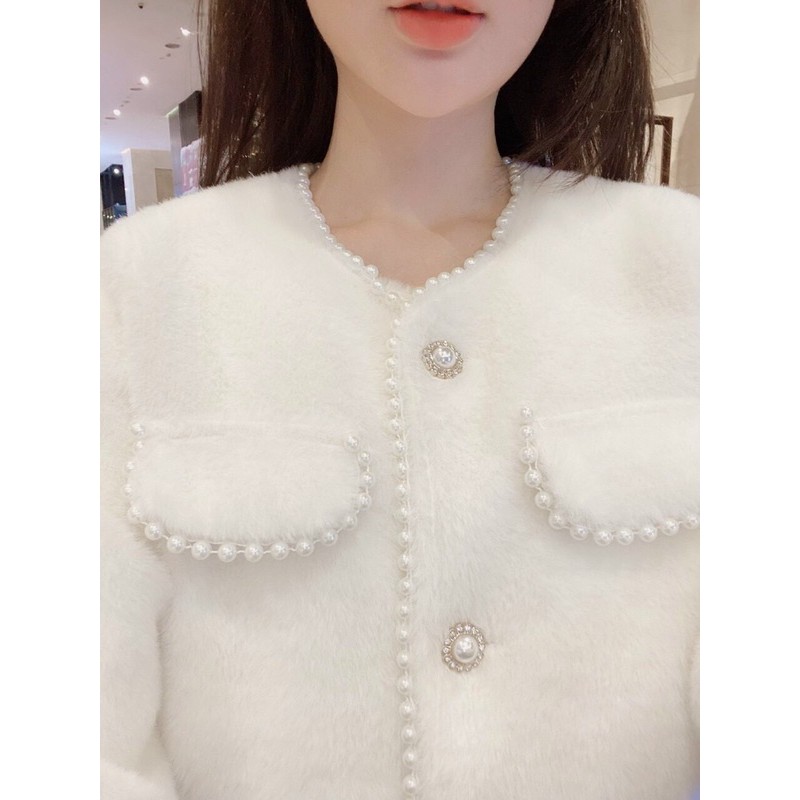 áo khoác dạ lông viền ngọc hàng SĐ mã 699 (sẵn) | BigBuy360 - bigbuy360.vn