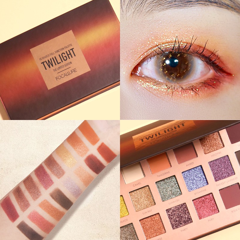 Bảng phấn mắt FOCALLURE 18 màu gồm màu lì và ánh nhũ lấp lánh | BigBuy360 - bigbuy360.vn