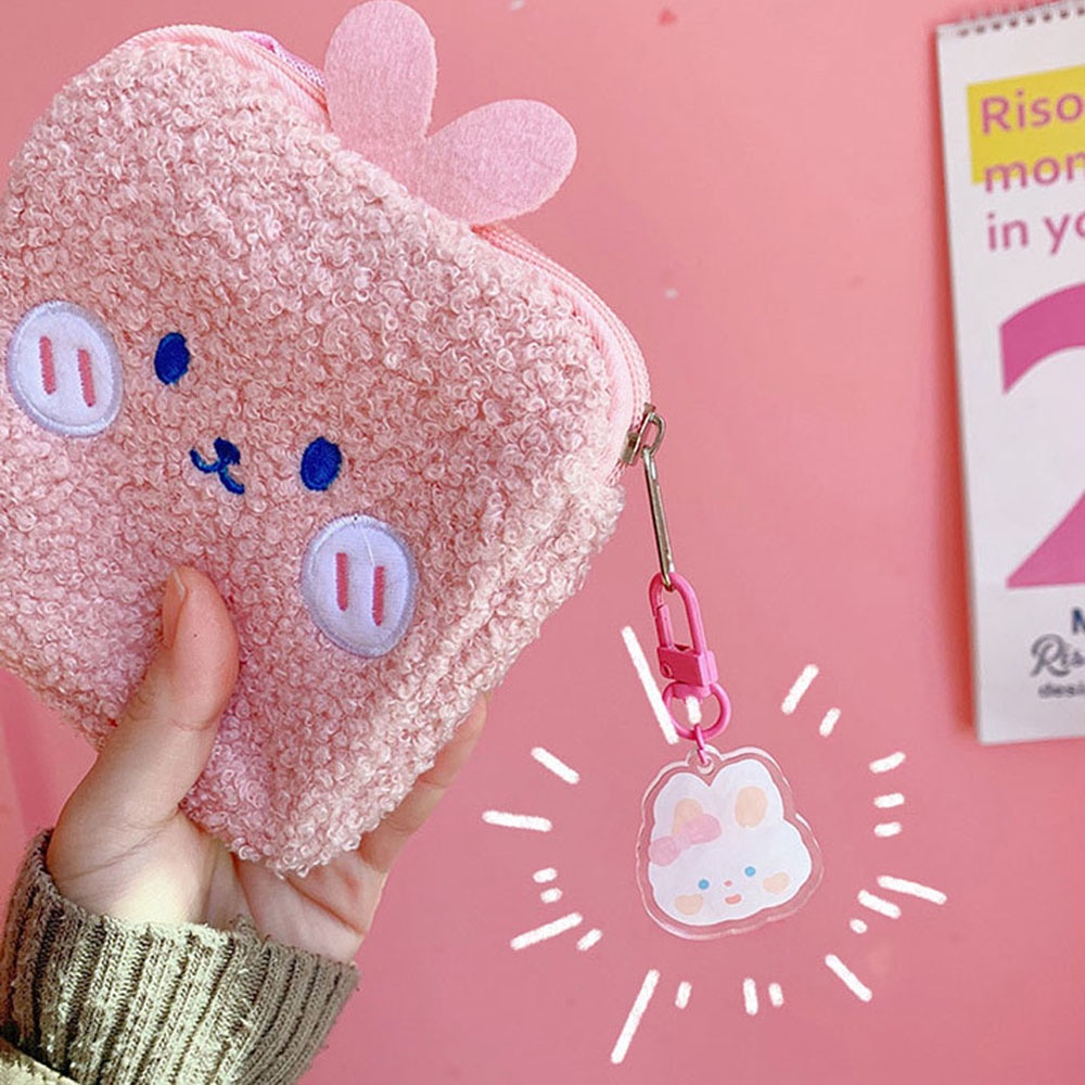 Móc Khóa Hình Gấu/Thỏ Hoạt Hình Dễ Thương