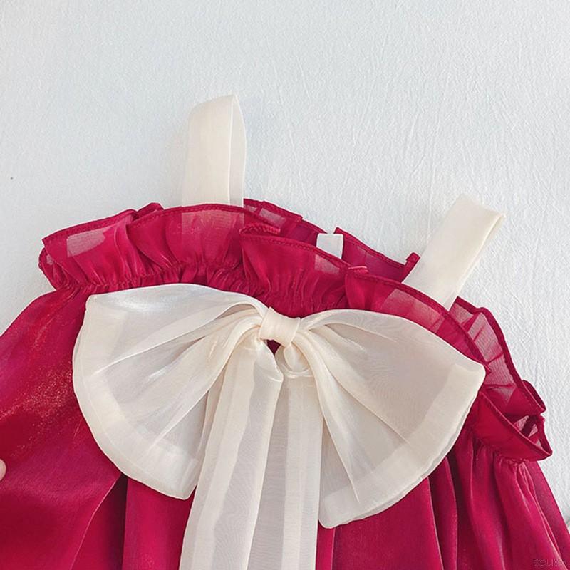 Đầm Ngắn Tay Phối Nơ Xinh Xắn Dành Cho Nữ