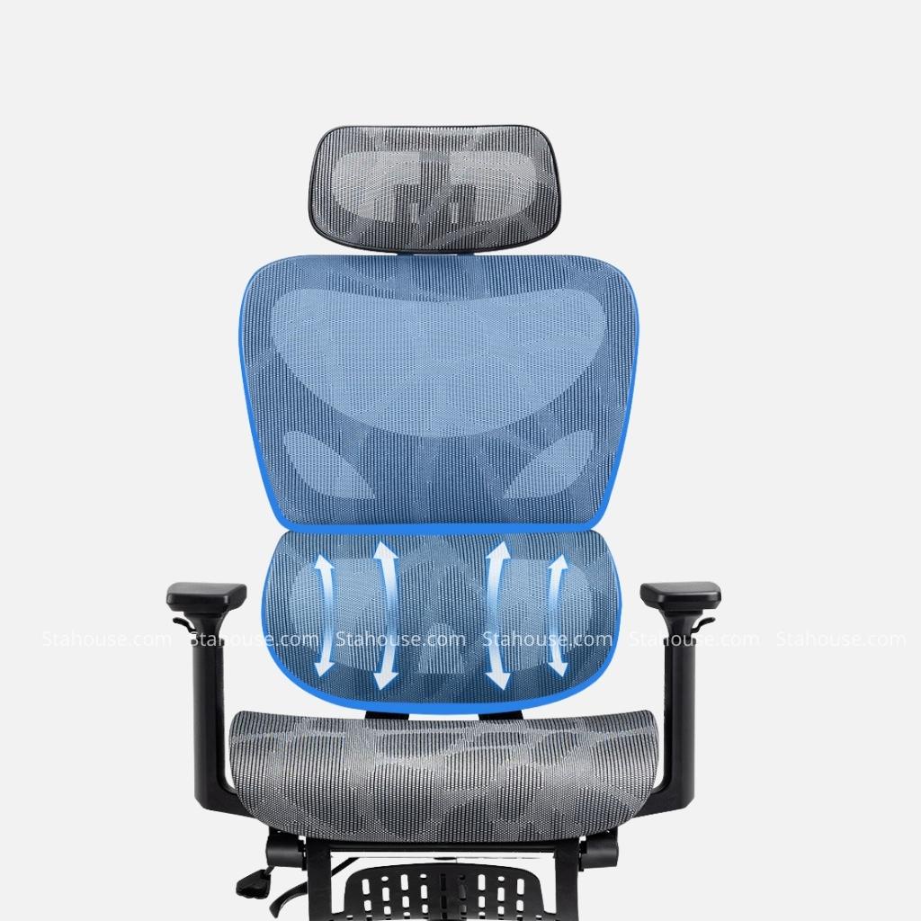 Ghế Công Thái Học Văn Phòng Ngả Lưng Thư Giãn Có Gác Chân, Làm Việc tại Nhà K80G - STAHOUSE