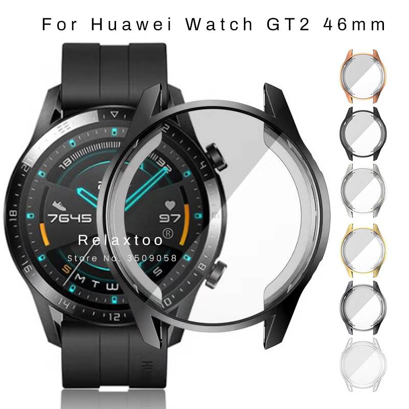 Vỏ bọc bằng silicone mềm mạ viền bảo vệ đồng hồ huawei gt2 gt 2 46mm watch gt 46 mm gt2 pro e gt2e