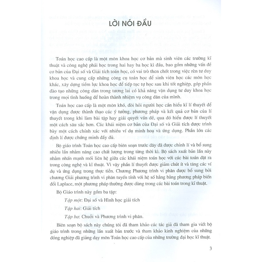 Sách - Toán Cao Cấp Tập 1 - Đại Số Và Hình Học Giải Tích