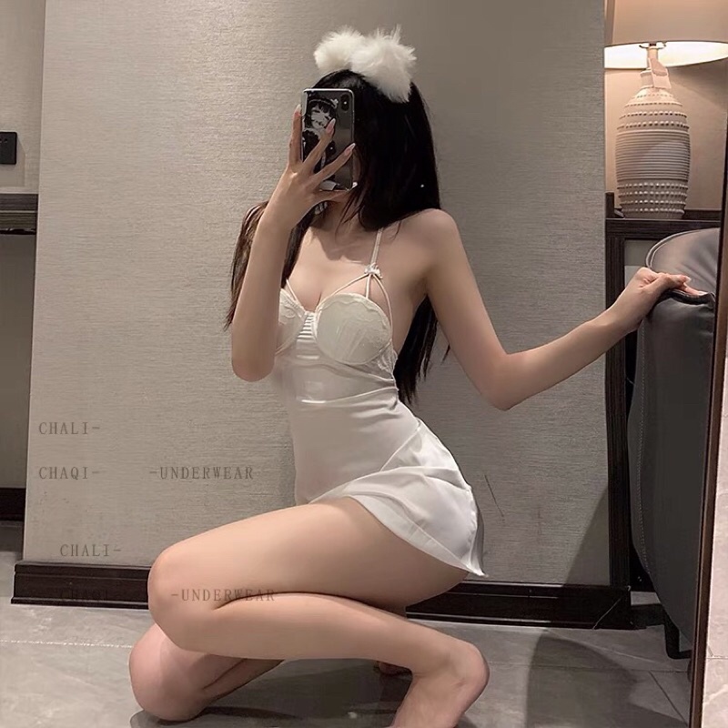 Váy ngủ nữ / Đầm lụa 2 dây sexy có đệm ngực quyến rũ gợi cảm hàng cao cấp Quảng Châu CICI BONITA HCM CV22