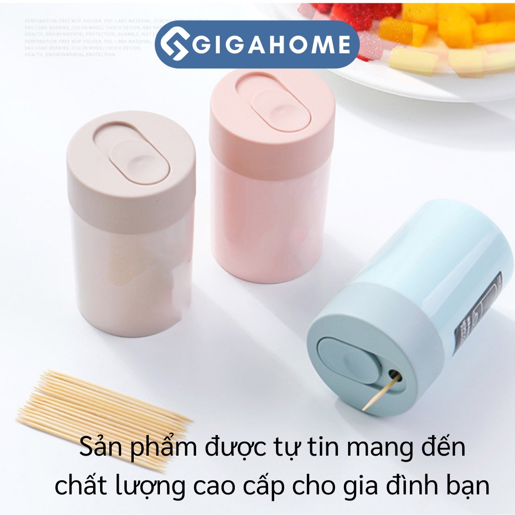 Lọ Đựng Tăm, Hạt Tiêu GIGAHOME Bằng Nhựa Cao Cấp, Thiết Kế Nắp Đóng Mở Sang Trọng 9644