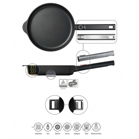 Chảo Woll 1524PLCIB Diamond XR Logic Fry Pans 24cm