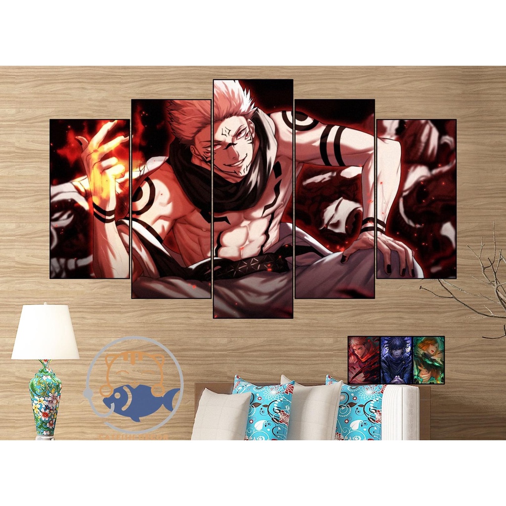 Tranh dán tường decor trang trí phòng ngủ CHÚ THUẬT HỒI CHIẾN - JUJUTSU KAISEN - Bộ 1
