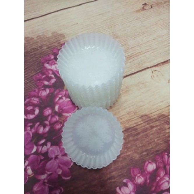 BỘ 20 KHUÔN NHỰA LÀM RAU CÂU BÁNH BÒ HÌNH 3 HOA CÚC 7 CM