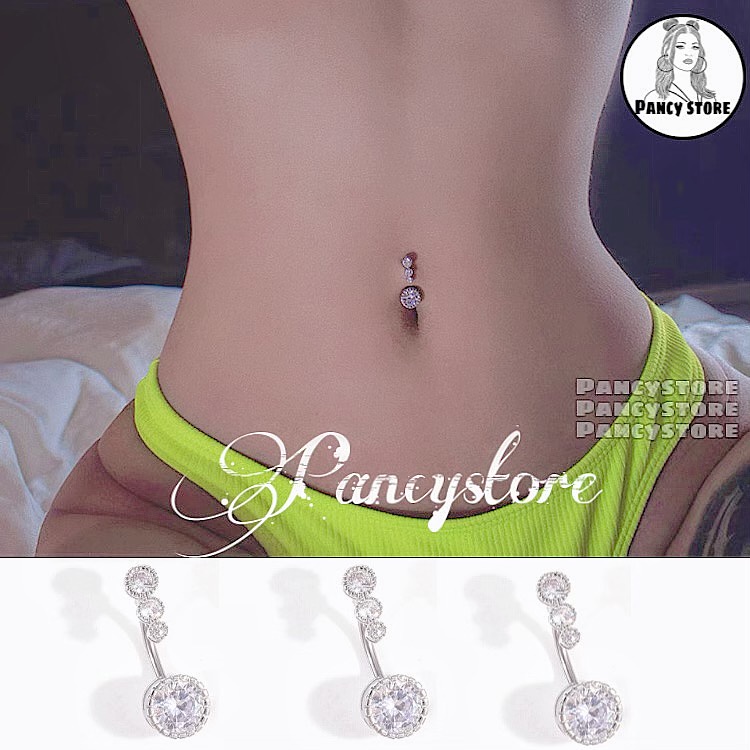 khuyên rốn titan kim tròn vân siêu bền không gỉ không dị ứng