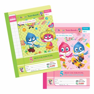 Vở 5 ô ly Chích Bông KLong - 48 trang; MS 010M - khách sỉ ib