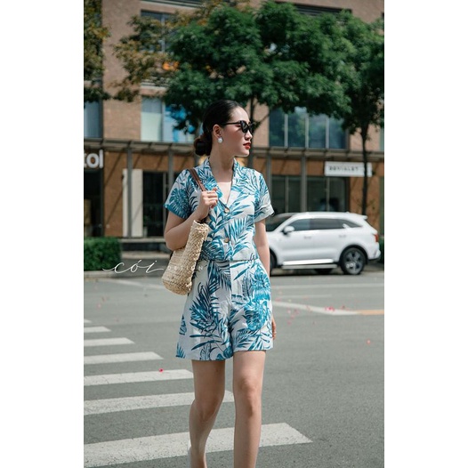 Áo Croptop Linen Họa Tiết Cói lá dừa Design