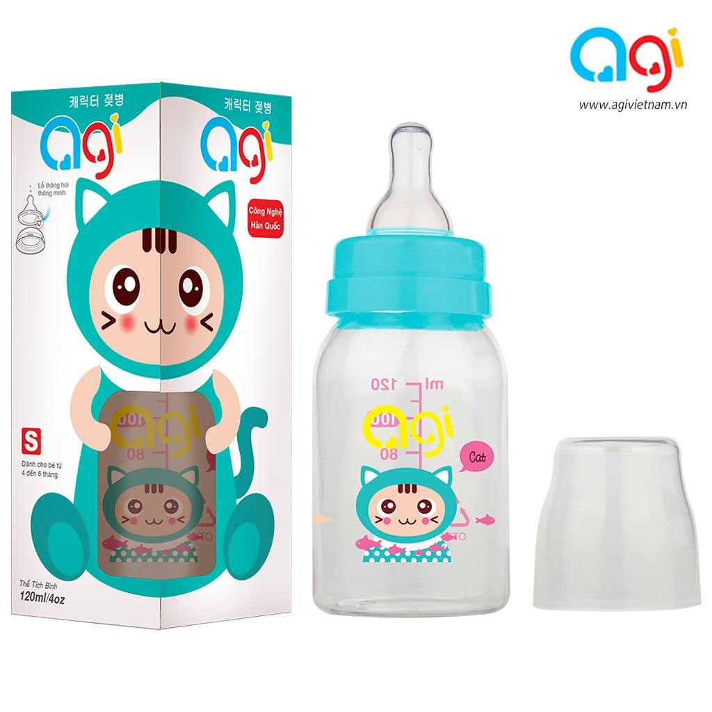 BÌNH SỮA AGI PP CỔ NHỎ 140ML