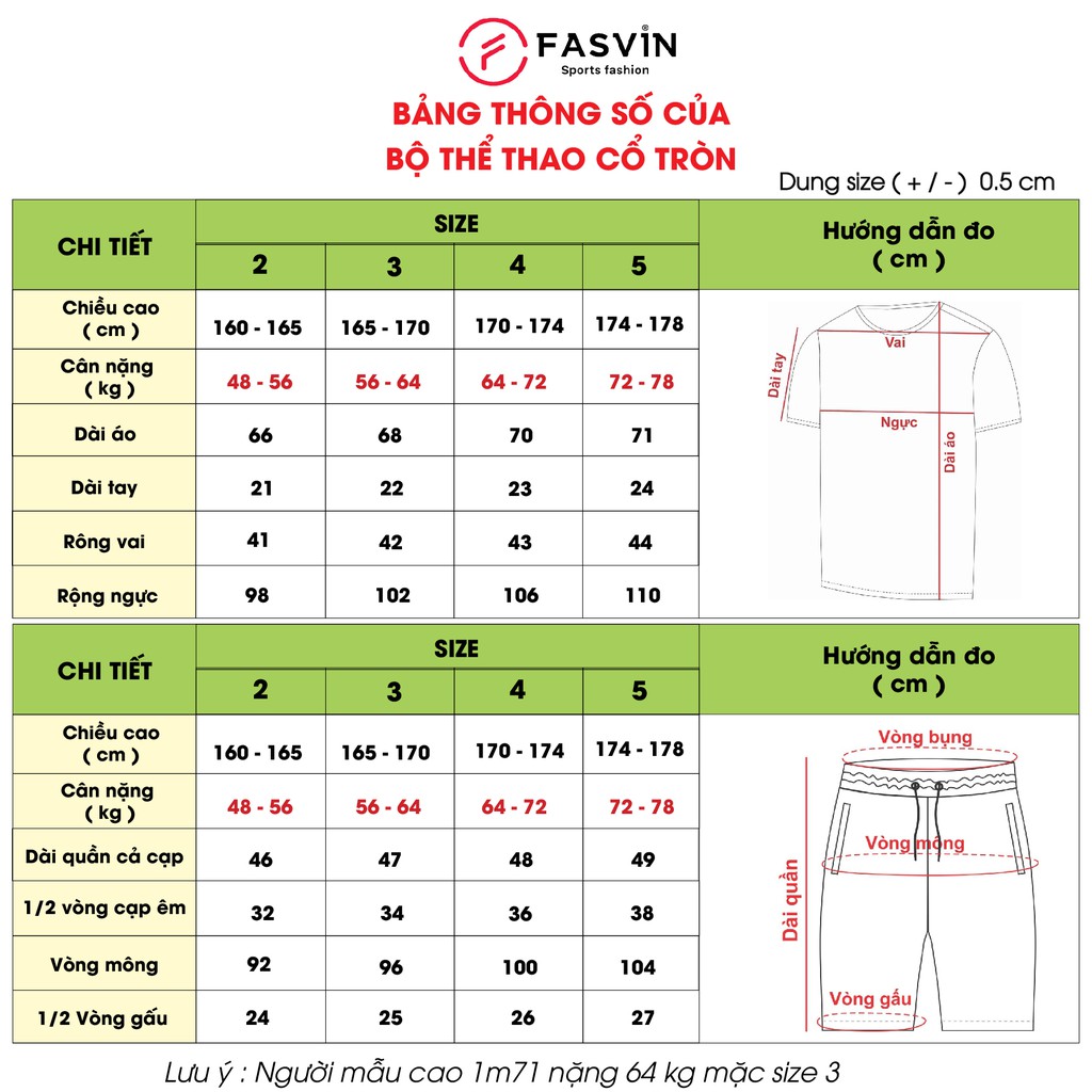Bộ quần áo thể thao nam Fasvin AT22503.1SG cổ tròn mềm mại co giãn thoải mái hàng nhà máy