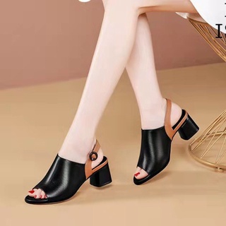[CAO CẤP] Giày sandal cao gót đế vuông 5 phân phối màu dây hậu S155 hàng Quảng Châu chuẩn đẹp