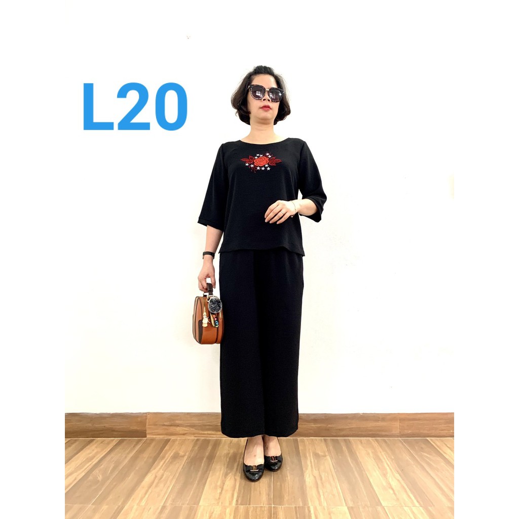 Đồ Bộ Nữ Trung Niên Tay Lỡ Chất Liệu  Đũi Cao Cấp  Vải loại 1  Không nhăn không xù khi giặt - Laddy Store