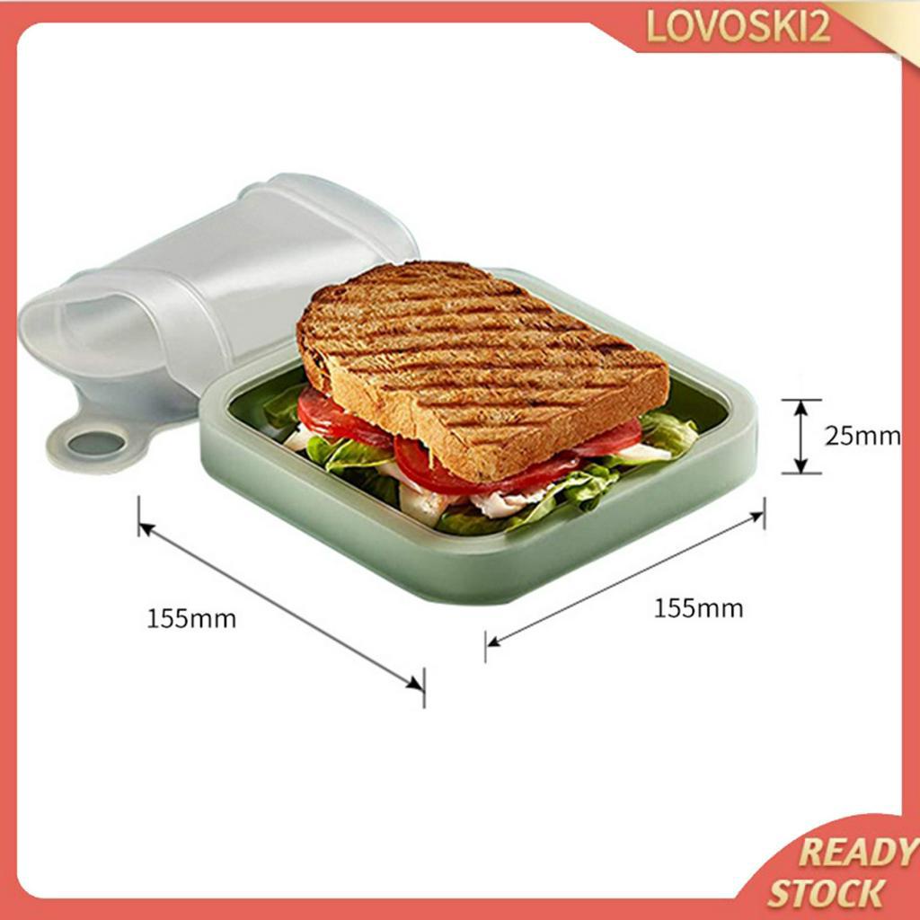 Sandwich Toast Snack Box Lunch Food Storage Box Reusable Leakproof