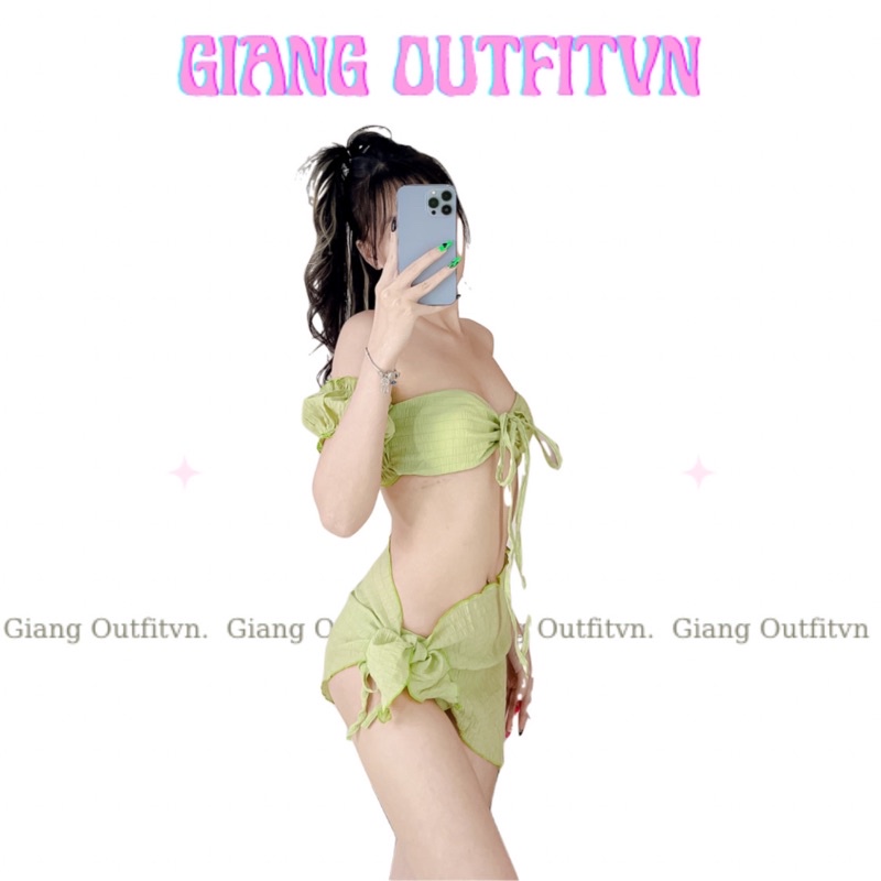 Set bikini 3 món ngắn