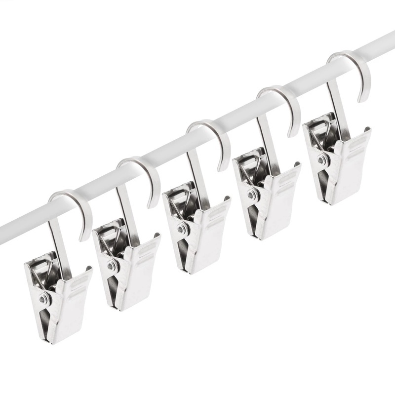Set 10 Kẹp Treo Rèm Cửa Bằng Thép Không Gỉ Tiện Dụng