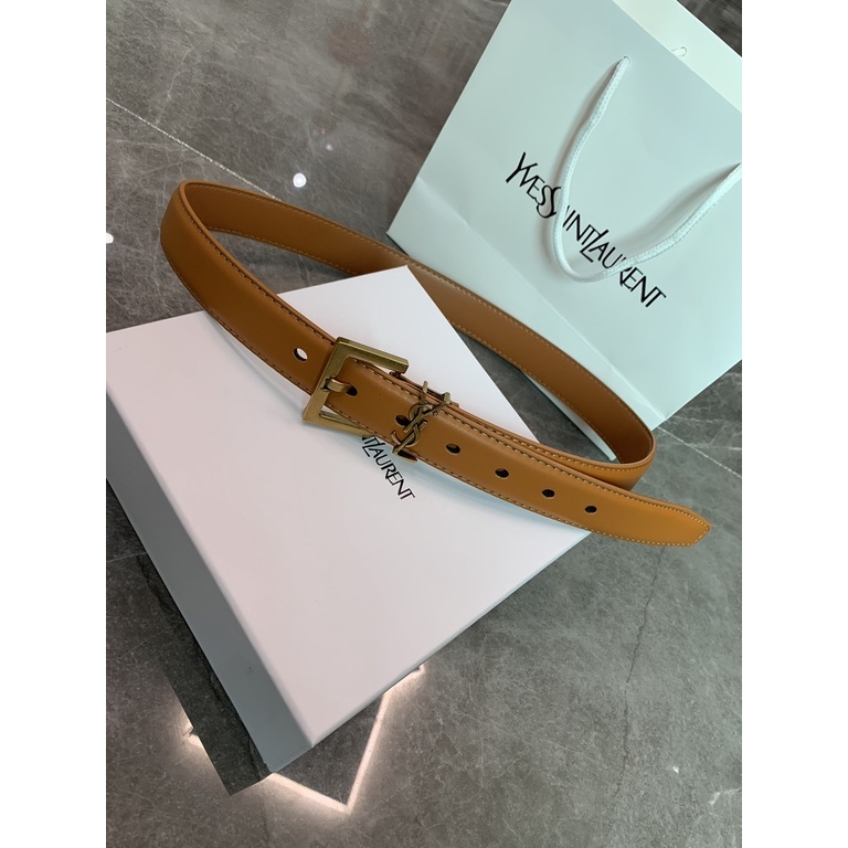 Hàng Có Sẵn! Ysl! Thắt Lưng Da Bò Chất Lượng Cao Thời Trang Cho Nam Nữ