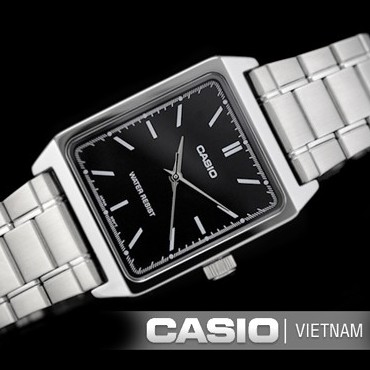 Đồng hồ Casio LTP-V007D-1EUDF 🔥 Cam Kết Hàng Chính Hãng 🔥 Dây kim loại mạ bạc - Mặt vuông đen Giá 🌟sɪêᴜ ᴄʜấᴛ 🌟