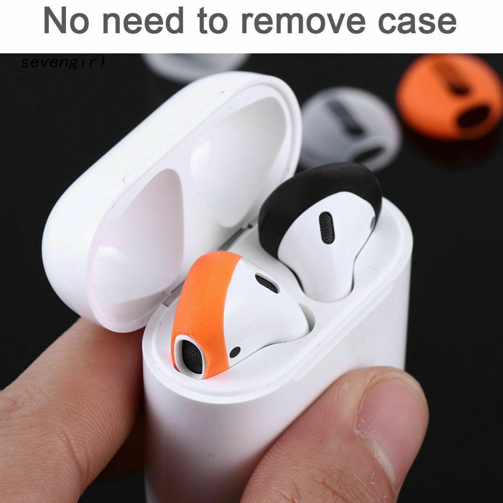 Set 2 Cặp Vỏ Silicone Chống Trượt Cho Tai Nghe Air-Pods 1 2